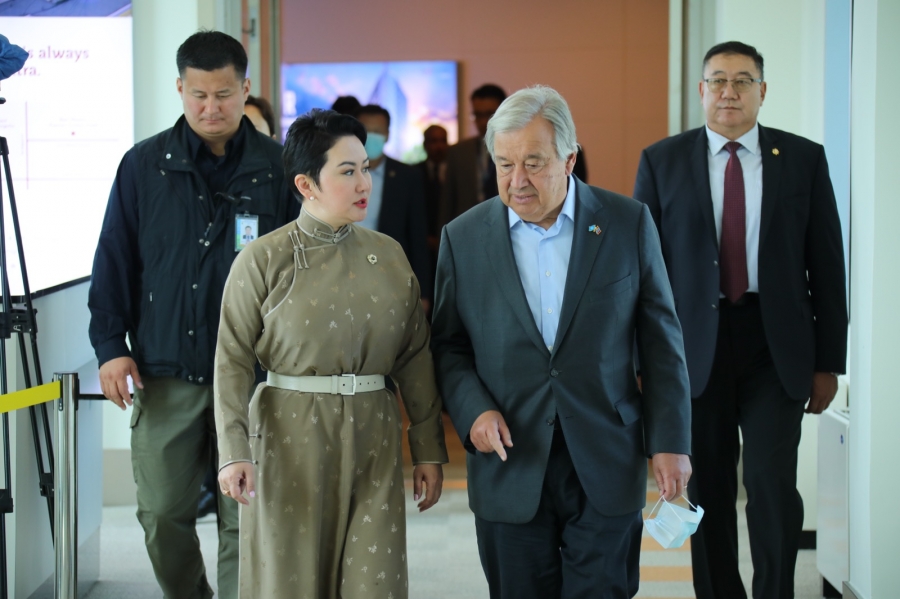 НҮБ-ын ерөнхий нарийн бичгийн дарга Антонио Гутеррешийн Монгол Улсад хийж буй албан ёсны айлчлал өндөрлөв