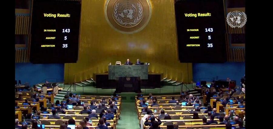 НҮБ-ын 143 гишүүн орон ОХУ-ыг түрэмгийллээ  зогсоохыг уриаллаа