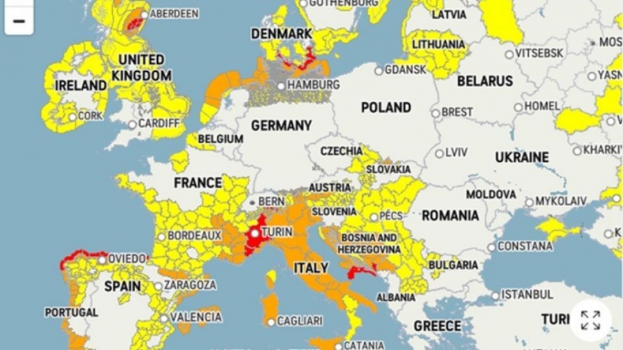Англи, Герман зэрэг орнууд цаг агаарын улаан түвшний сэрэмжлүүлэг зарлажээ
