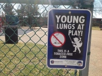 Хүүхдийн тоглоомын талбайд тамхи татахыг хориглоё