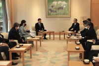 Ерөнхийлөгч У.Хүрэлсүх Японы Парламентын Төлөөлөгчдийн танхимын дарга Х.Хосода-г хүлээн авч уулзав